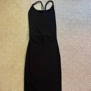 Reformation Black Dress Mid Length